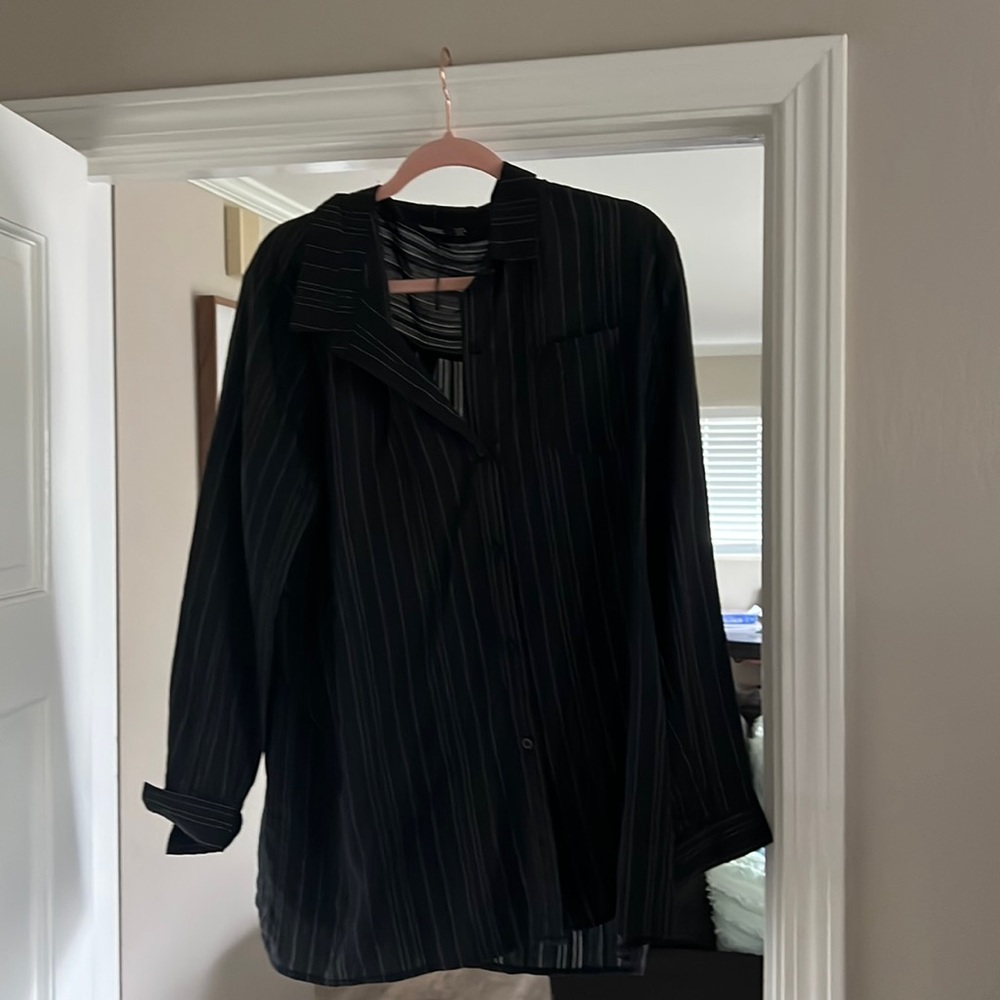 Black button up top